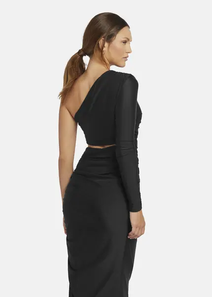 Nicowa Draped One Shoulder Evening Dress - AMOWI in BLACKarticle number NC9A24009019E-002 Top Angebot
