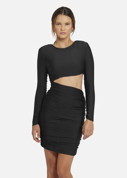 Nicowa Draped Mini Dress - OCAWI MINI in BLACKarticle number NC9A24013019E-002 Zeitlich begrenztes Angebot