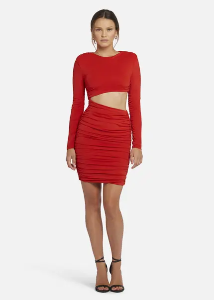 Nicowa Draped Mini Dress - OCAWI MINI in REDarticle number NC9A24012014E-014 Exklusive Angebote