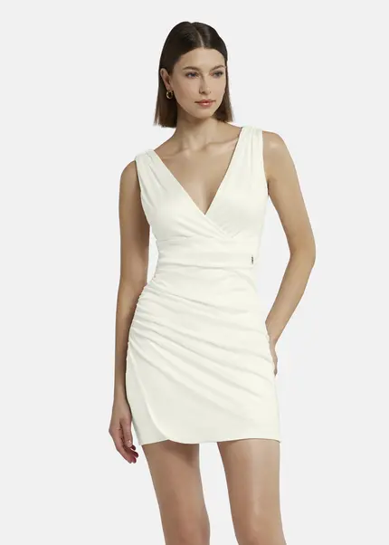 Nicowa Mini dress in glossy jersey - MICARO in Whitearticle number NC9A1400711E-004 Neuheiten