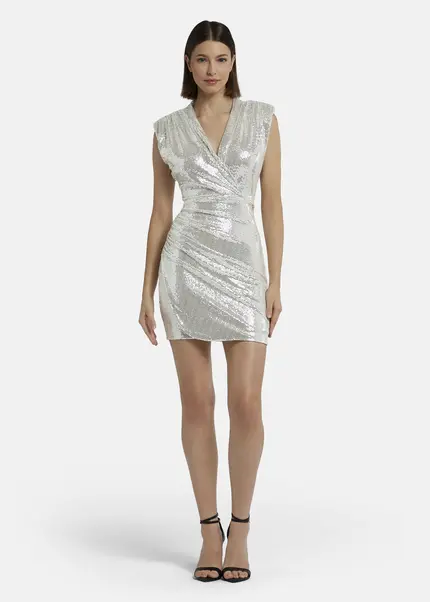 Nicowa Mini dress with shoulder pads - NOCIWA in Silverarticle number NC9A1400948E-088 Saisonale Angebote