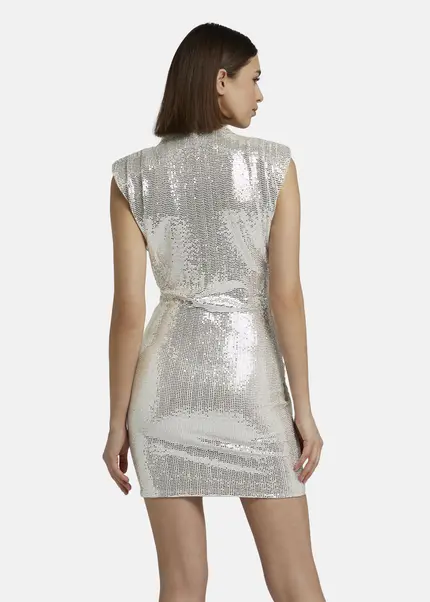 Nicowa Mini dress with shoulder pads - NOCIWA in Silverarticle number NC9A1400948E-088 Saisonale Angebote