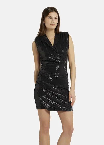 Nicowa Mini dress with shoulder pads - NOCIWA in Blackarticle number NC9A1401019E-088 Räumungsverkauf