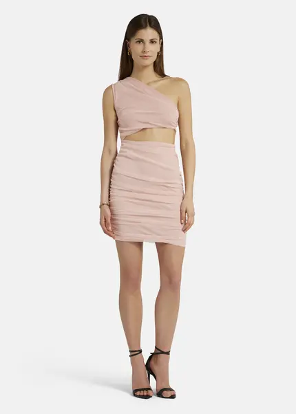 Nicowa Asymmetrical mini dress in mesh - AWITO in Rosaarticle number NC9A1401424E-137 Tägliche Deals