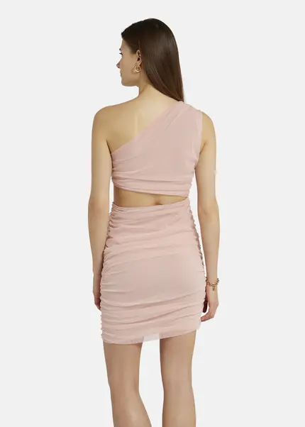 Nicowa Asymmetrical mini dress in mesh - AWITO in Rosaarticle number NC9A1401424E-137 Tägliche Deals