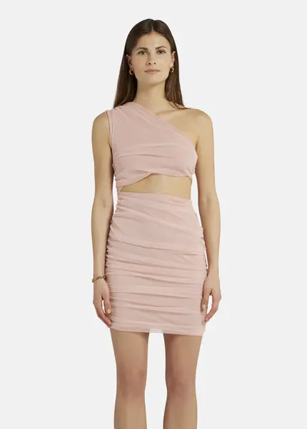 Nicowa Asymmetrical mini dress in mesh - AWITO in Rosaarticle number NC9A1401424E-137 Tägliche Deals