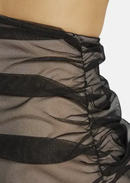 Nicowa Asymmetrical mesh dress - AWITO MAXI in Blackarticle number NC9A1401119E-002 Sonderangebote