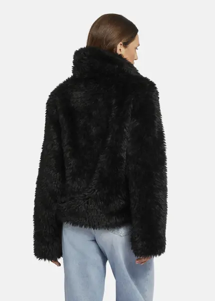 Nicowa Eco-shearling jacket - FANIWO in BLACKarticle number NC9A22906019E-002 VIP-Rabatte