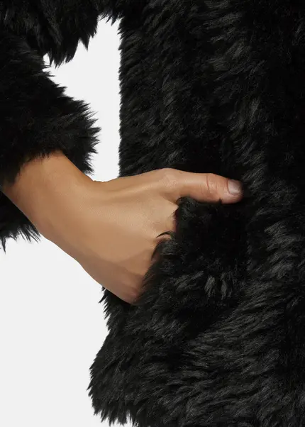 Nicowa Eco-shearling jacket - FANIWO in BLACKarticle number NC9A22906019E-002 VIP-Rabatte