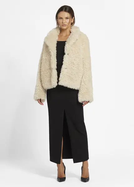 Nicowa Eco-shearling jacket - FANIWO in CREAMarticle number NC9A22906012E-072 Tiefpreis