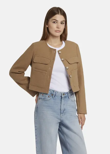 Nicowa Wool jacket with pockets - LANEVIA in BEIGEarticle number NC9A22803010E-138 Wochenangebot