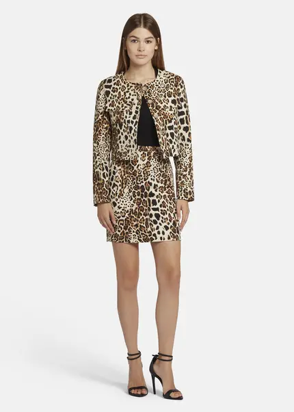Nicowa Boxy Leo jacket - NICEO in BLACK LEOarticle number NC9A22803017E-151 Neueste Stile