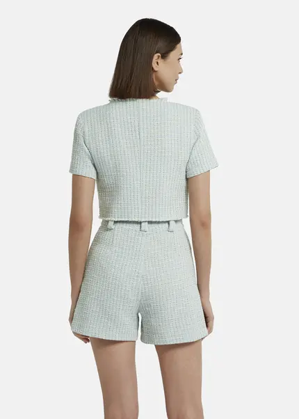 Nicowa Cropped Bouclé blazer - BIANCIWO in LIGHT BLUEarticle number NC9A12605025E-025 Zeitbegrenzte Promotion