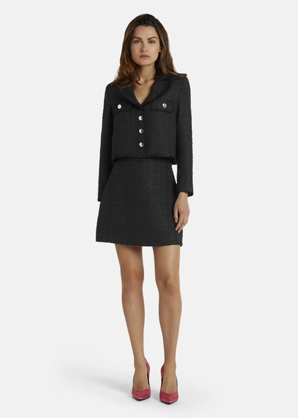 Nicowa Cropped blazer in bouclé - BAGIWO in BLACKarticle number NC7A32002019E-002 Vierteljährliche Förderung
