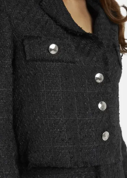 Nicowa Cropped blazer in bouclé - BAGIWO in BLACKarticle number NC7A32002019E-002 Vierteljährliche Förderung