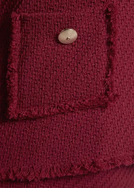 Nicowa Cropped blazer made of bouclé BAGIWO in dark berryarticle number NC8A22505034E-011 Bis zu 55% Rabatt