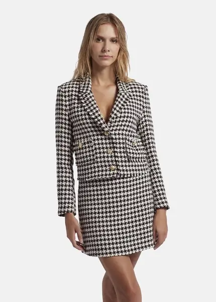 Nicowa Cropped blazer made of bouclé BAGIWO in BLACK MULTICOLORarticle number NC8A22505019E-002 Discount Store für neue Produkte