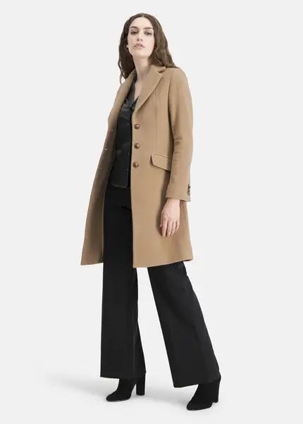 Nicowa Wool coat with faux flap pockets – KAMOWA in CAMELarticle number NC5A52004022E-101 Kostenloser Versand international
