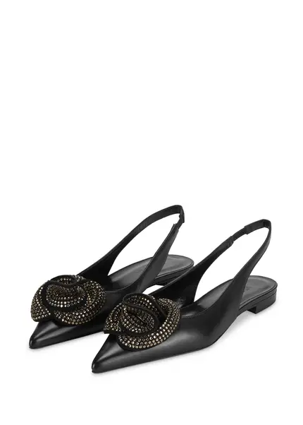 Nicowa Flower-adorned slingback ballerinas FLORWIA in BLACKarticle number NC9A12703019E-002 Speichern exportieren