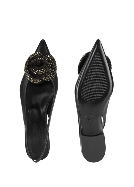 Nicowa Flower-adorned slingback ballerinas FLORWIA in BLACKarticle number NC9A12703019E-002 Speichern exportieren