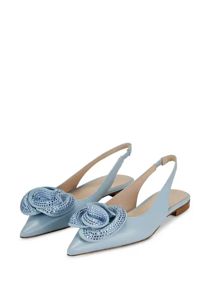 Nicowa Flower-adorned slingback ballerinas FLORWIA in LIGHT BLUEarticle number NC9A12703025E-025 Black Friday Preise