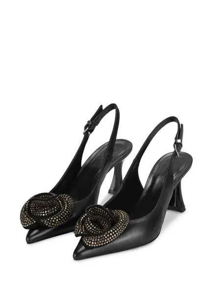 Nicowa Flower-adorned slingback pumps FLONAWIA in BLACKarticle number NC9A12702019E-002 Im Verkauf