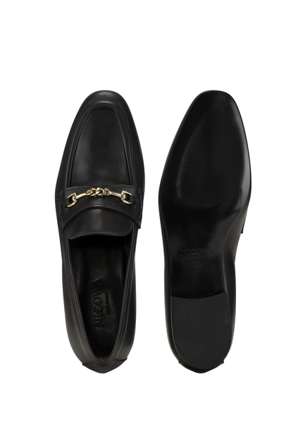 Nicowa Classic loafer with metal application MOCASO in BLACKarticle number NC8A21503019E-002 Schlussverkauf
