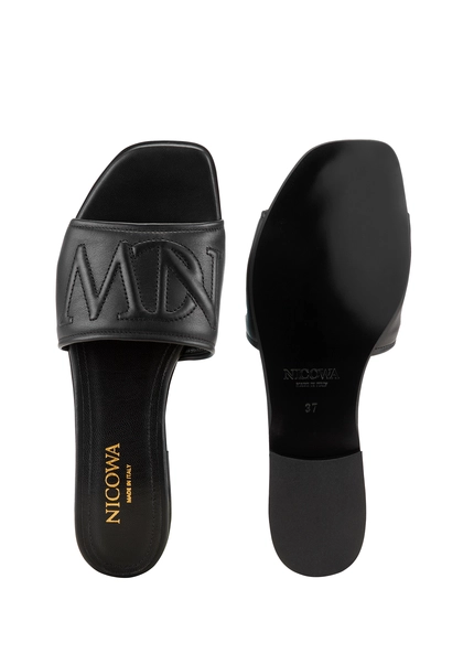 Nicowa Monogram slide sandals - LAUREWI NCW in Blackarticle number NC8A18003019E-002 Fabrikpreis