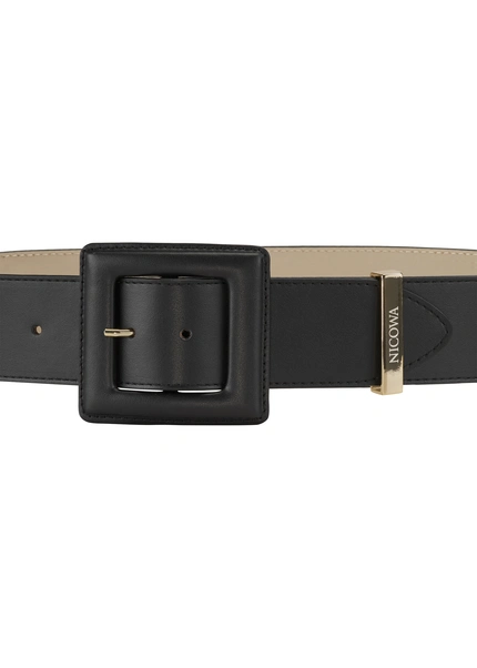 Nicowa Medium-width leather belt DOLCEWA in BLACKarticle number NC7A21102019E-002 Jubiläumsangebot