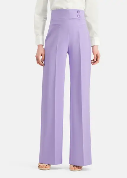 Nicowa Subtle Marlene trousers with a high waist - COREANA in LILAarticle number NC6A12009064E-145 Exklusive Angebote