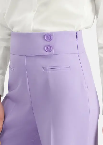 Nicowa Subtle Marlene trousers with a high waist - COREANA in LILAarticle number NC6A12009064E-145 Exklusive Angebote