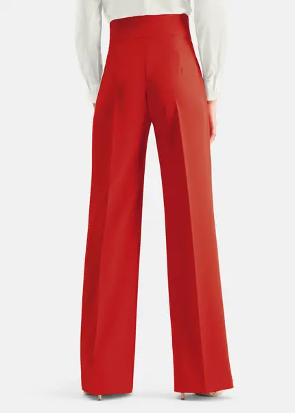 Nicowa Timeless Marlene trousers with creases - COREANA in REDarticle number NC6A12008014E-047 Blitzangebot