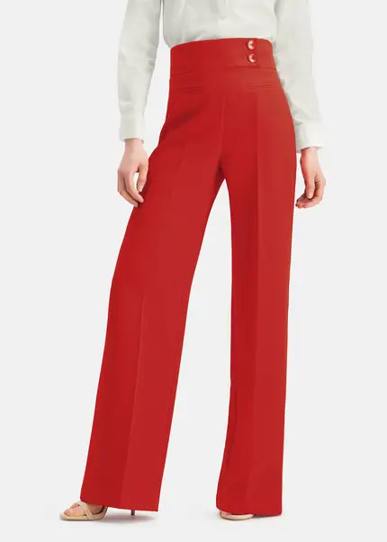 Nicowa Timeless Marlene trousers with creases - COREANA in REDarticle number NC6A12008014E-047 Blitzangebot