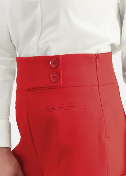 Nicowa Timeless Marlene trousers with creases - COREANA in REDarticle number NC6A12008014E-047 Blitzangebot