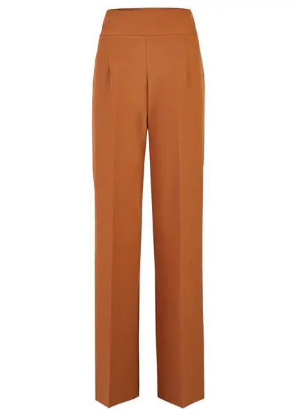 Nicowa Elegant COREANA high-waisted trousers with wide leg in CARAMELarticle number NC3A02016037E-135 Große Rabatte