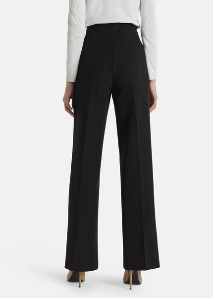 Nicowa Classic wide-leg trousers CORINO in BLACKarticle number NC7A24011019E-002 Räumungsverkauf