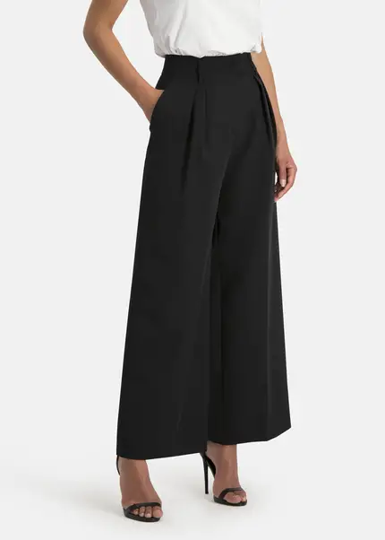Nicowa Plain pleated trousers - RONICA in BLACKarticle number NC7A12038019E-002 Kauf eins, bekomm eins gratis