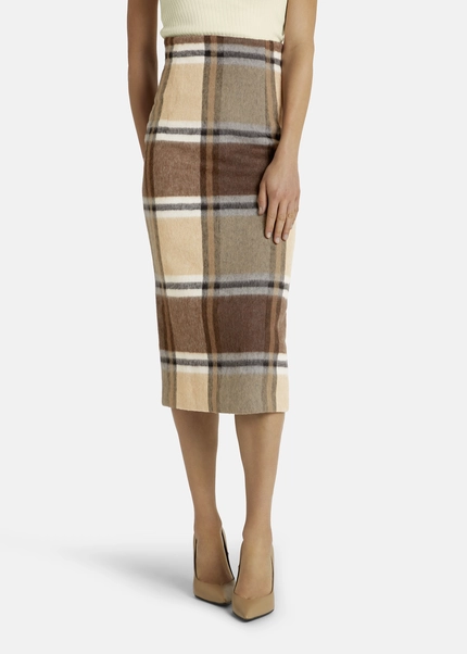 Nicowa Checked midi skirt LANOWA with wool in BROWNarticle number NC7A24004017E-151 Tägliche Deals