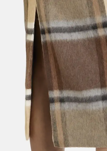 Nicowa Checked midi skirt LANOWA with wool in BROWNarticle number NC7A24004017E-151 Tägliche Deals