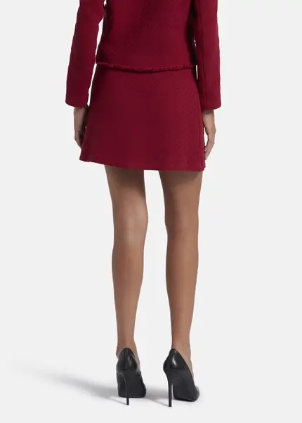 Nicowa Simple mini skirt made of bouclé LANITO in dark berryarticle number NC8A22502034E-011 Sonderangebote