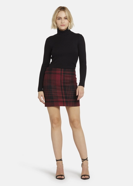 Nicowa Checked mini skirt with wool - LANINO in REDarticle number NC8A22016014E-047 Super Sparpreis
