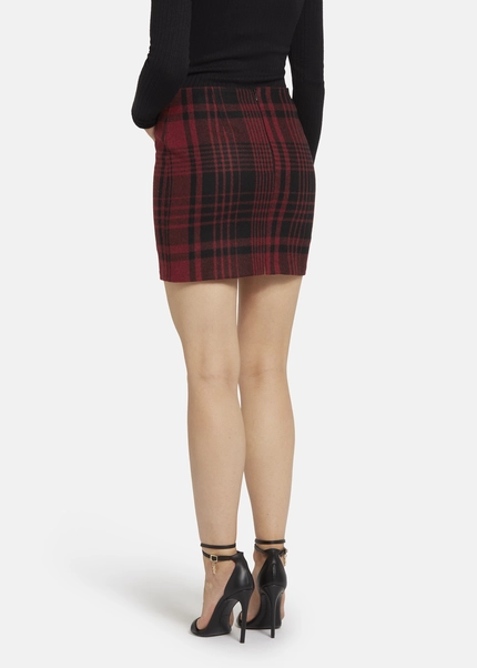 Nicowa Checked mini skirt with wool - LANINO in REDarticle number NC8A22016014E-047 Super Sparpreis