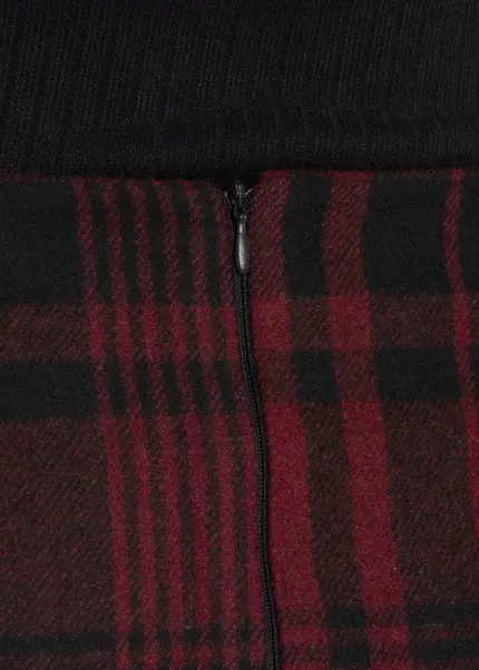 Nicowa Checked mini skirt with wool - LANINO in REDarticle number NC8A22016014E-047 Super Sparpreis