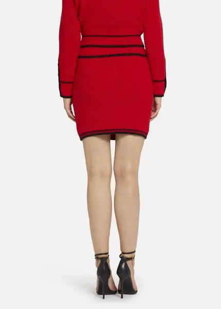Nicowa Mini knit skirt - ANELIWO in REDarticle number NC8A22103014E-014 Kostenlose Rückgabe
