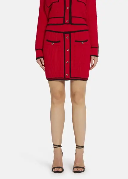Nicowa Mini knit skirt - ANELIWO in REDarticle number NC8A22103014E-014 Kostenlose Rückgabe