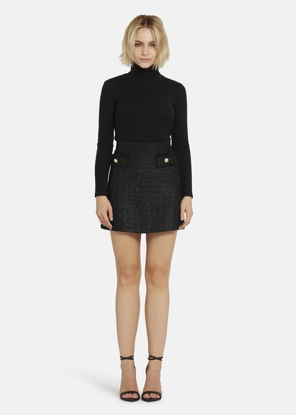 Nicowa Bouclé skirt with lamé effect BRUNAWI in BLACK LAMÉarticle number NC8A22506019E-002 Letzte 3 Tage