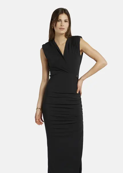 Nicowa Draped maxi dress in jersey - MICATE in BLACKarticle number NC9A1401519E-002 Neueste Stile