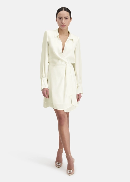 Nicowa Wrap dress with shoulder pads - TIFOWA in WHITEarticle number NC8A12014011E-004 Letzter Tag