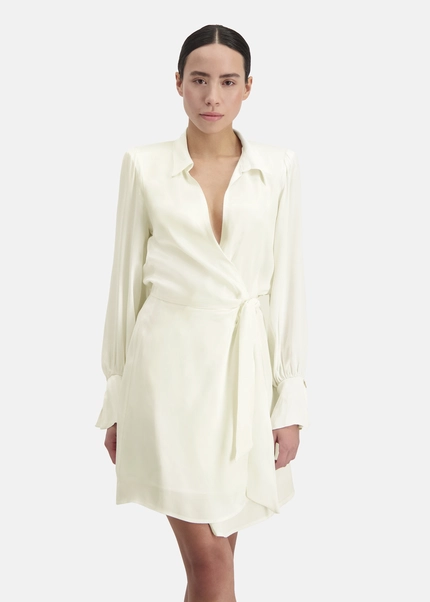 Nicowa Wrap dress with shoulder pads - TIFOWA in WHITEarticle number NC8A12014011E-004 Letzter Tag