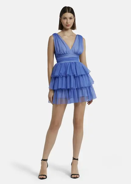 Nicowa Tulle mini dress - STELLOWA in bluearticle number NC9A1400325E-025 Nur für heute